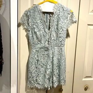 X by NBD V-neck Lacey Romper